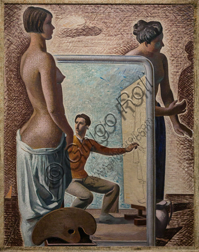 Museo Novecento: "The Dream Worskhop", by Mario Tozzi, 1929. Oil painting on canvas.