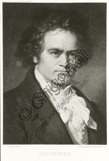  "Ludwig van Beethoven", photogravure da un dipinto di Carl Jaeger.