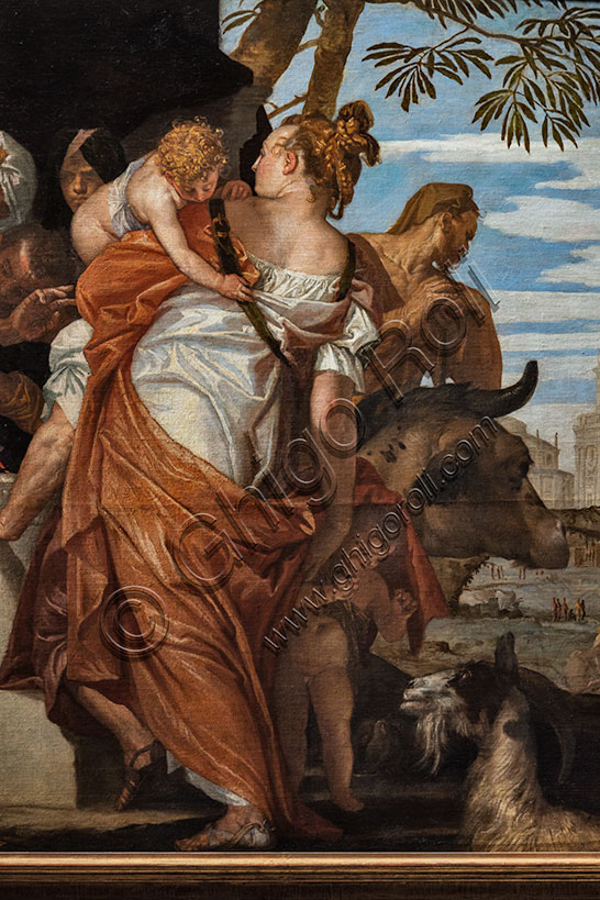 “L’unzione di Davide”, di Paolo Caliari, detto il Veronese, 1550-2, olio su tela. Particolare