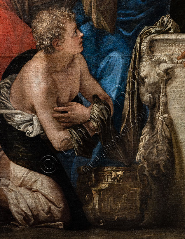 “L’unzione di Davide”, di Paolo Caliari, detto il Veronese, 1550-2, olio su tela. Particolare