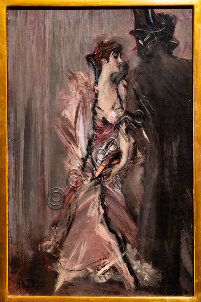 “L’uscita dal ballo”, di Giovanni Boldini, 1905, olio su tela.