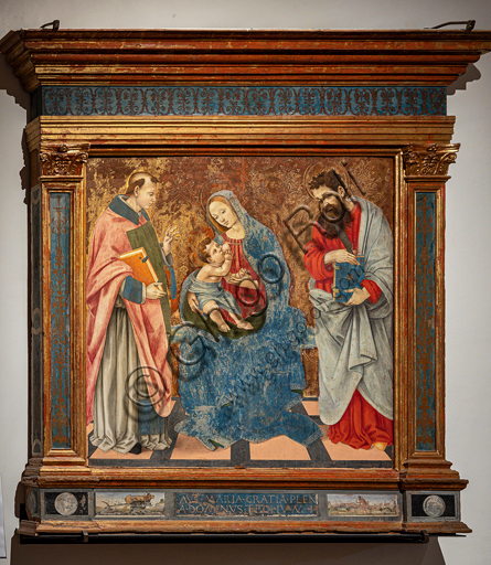  Spoleto, Museo Diocesano: "Madonna with Infant Jesus, between St Montano and St. Bartholomew", by Filippino Lippi, 1485.