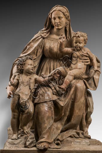 Modena, Museo Civico d'Arte: "Madonna col Bambino e San Giovannino" detta "Madonna di Piazza", di Antonio Begarelli (1499-1565).