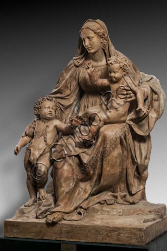 Modena, Museo Civico d'Arte: "Madonna col Bambino e San Giovannino" detta "Madonna di Piazza", di Antonio Begarelli (1499-1565).