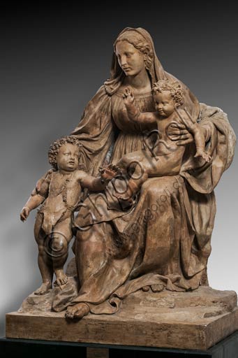  Modena, Civic Museum of Art: "Madonna with Infant Jesus and Infant St. John", known as "Madonna di Piazza", by Antonio Begarelli (1499 - 1565).