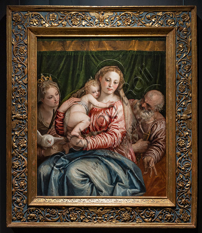 “Madonna col Bambino tra i santi Caterina d’Alessandria e Pietro”, di Paolo Caliari, detto il Veronese, 1550, olio su tela.