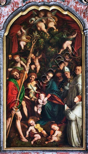 Vercelli, chiesa di San Cristoforo, abside: Madonna in trono con Santi ("Madonna degli Aranci"), Gaudenzio Ferrari, 1529.