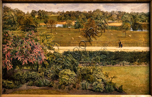  "May, in Regent's Park"  (1851)  by Charles Allston Collins (1828 - 73);  oil painting.