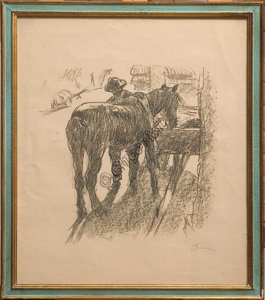 Collezione Assicoop - Unipol: Giuseppe Graziosi (1879-1942), "Il maniscalco", litografia su carta.