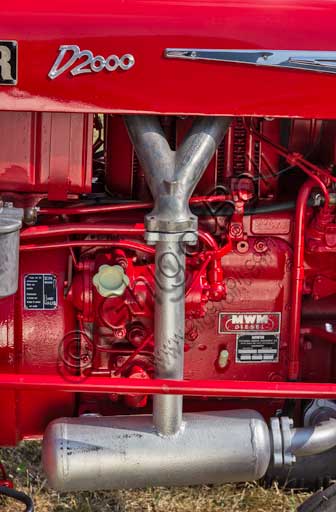 Old Tractor. Detail.Make: BucherModel: D - 2000Year: 1962Fuel: Diesel oilNumber of Cylinders: 2Displacement: 2.000 ccHorse Power:  28 HPCharacteristics: MWM engine