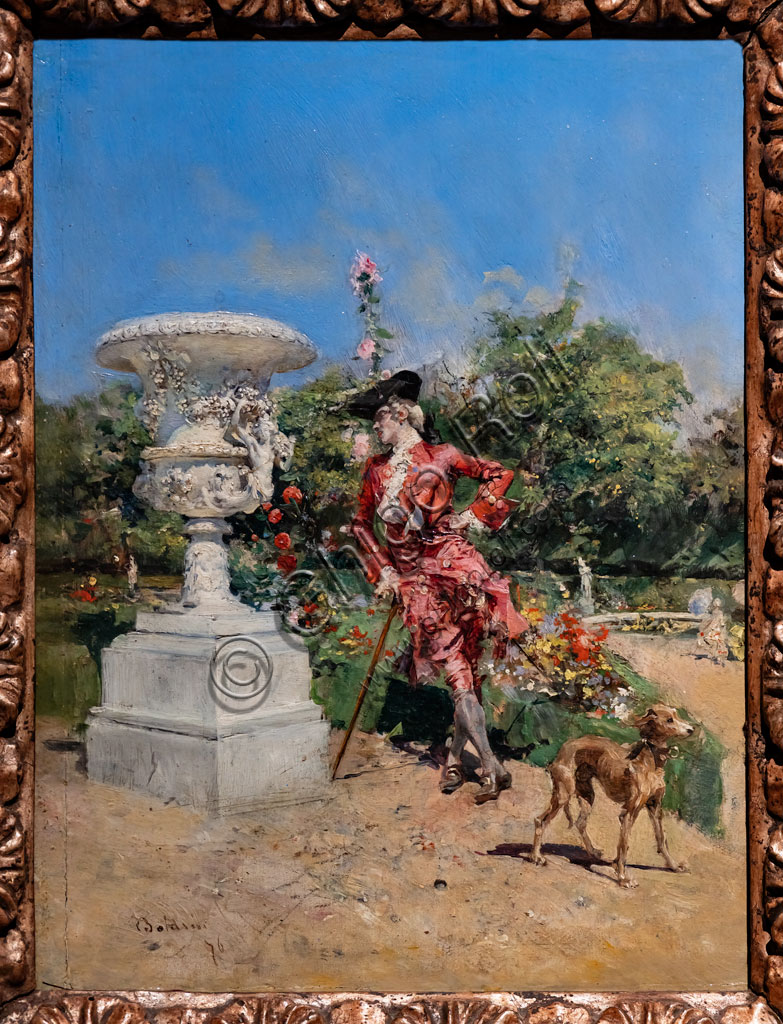 “Marchesino a Versailles”, di Giovanni Boldini, 1876, olio su tavola.