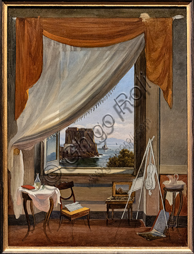 Massimo D'Azeglio, "Lo studio del pittore a Napoli"; 1827 circa, .