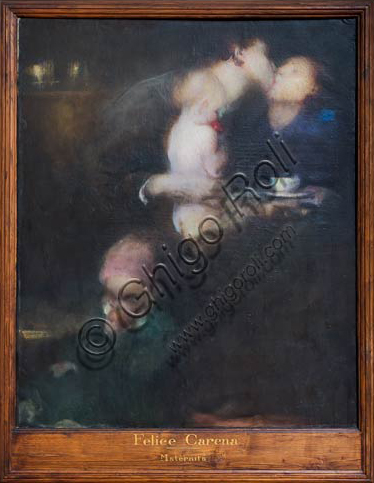 Piacenza, Galleria Ricci Oddi: "Maternity" (1900), oil painting by Felice Carena (1879 - 1966).