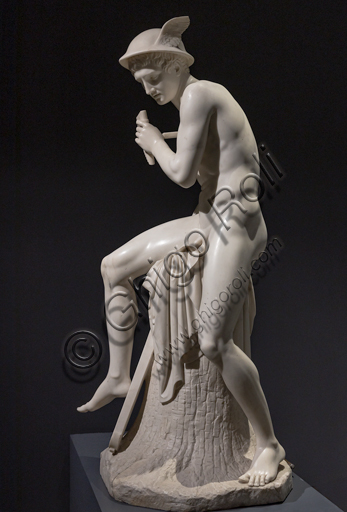 "Mercurio sul punto di uccidere Argo", 1821-29, di Bertel Thorvaldsen (1770 - 1844), marmo.
