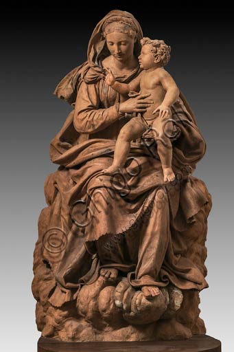  Modena, Galleria Estense: Madonna with Infant Jesus, by Antonio Begarelli (1499 - 1565).