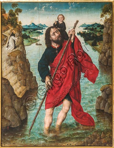  Modena, Galleria Estense: "St. Christopher", by Aelbrecht Bouts.