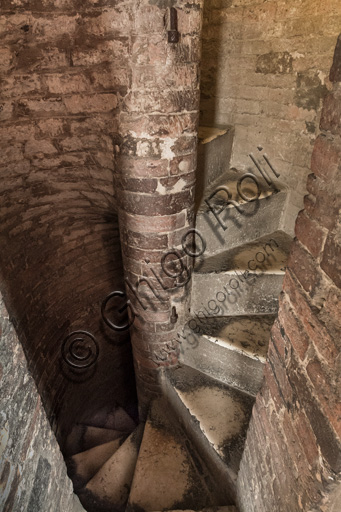 Modena, torre Ghirlandina: la scala a chiocciola che porta alla cella campanaria.