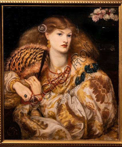 "Monna Vanna", (1866)  di Dante Gabriel Rossetti (1828-1882); olio su tela. La modella è Alexa Wilding.