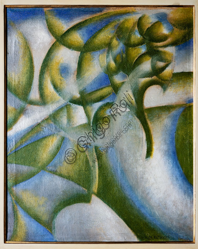 ”Morbidezze di primavera”, di Giacomo Balla, dipinto a olio, 1917.