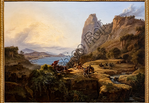 Massimo D'Azeglio: "The death of Leonidas (Thermopylae Pass)", oil painting on canvas, 1823.