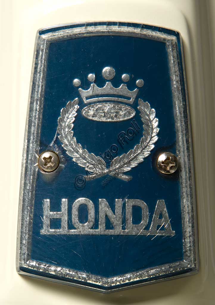 Ancient Motorbike Honda Juno M 85. Scooter. Trademark.