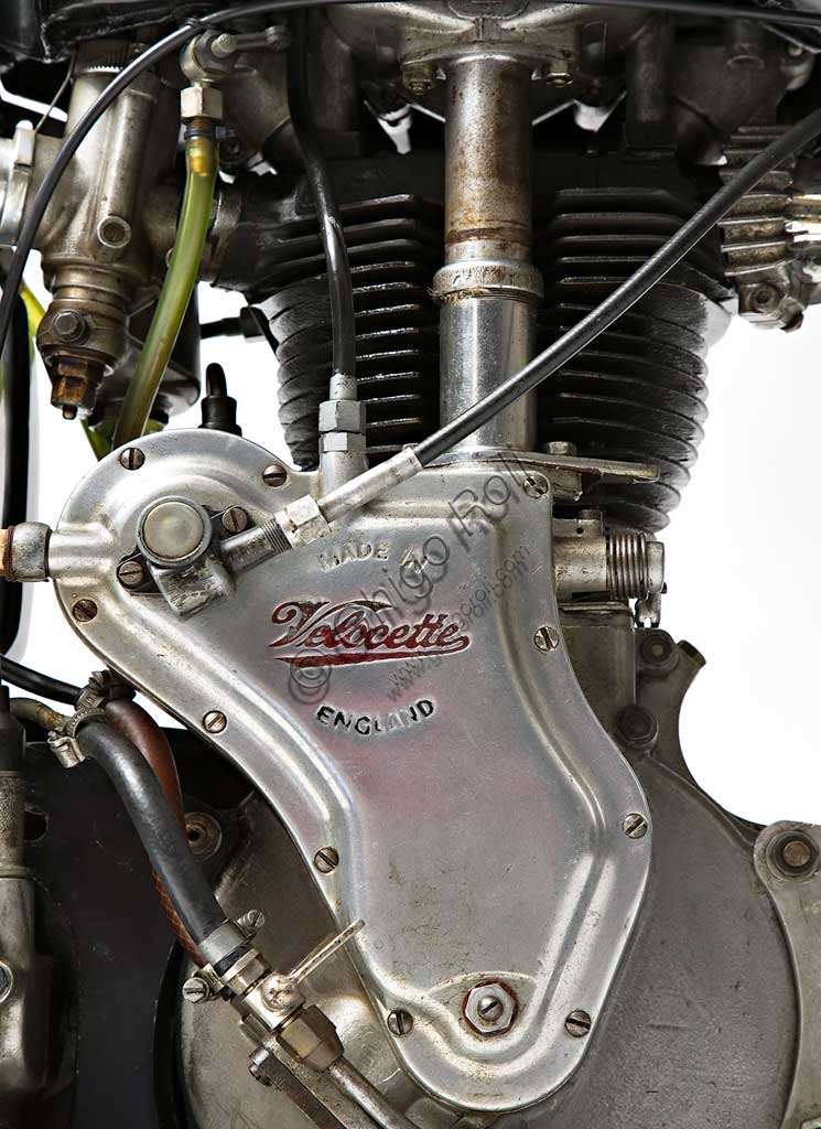 Ancient Motorbike Velocette GP MSS 500. Engine.