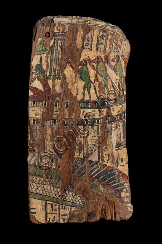 Museo Civico Archeologico di Bologna: Frammento di sarcofago antropoide. Inv. EG 1966