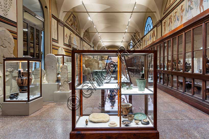 Museo Civico Archeologico di Bologna, Sezione Bologna etrusca, le necropoli (veduta della sala 101).