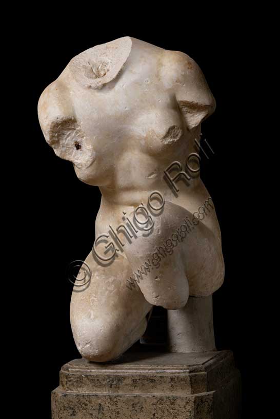 Museo Civico Archeologico di Bologna: statua acefala di Afrodite accovacciata.Inv. ROM 1924