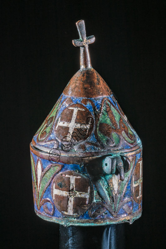  Museum of the Cathedral,Treasure of the Cathedral: Eucharistic tower, decorated with enamels (11th century) from the Basilica of the Apostles and Nazaro Maggiore.