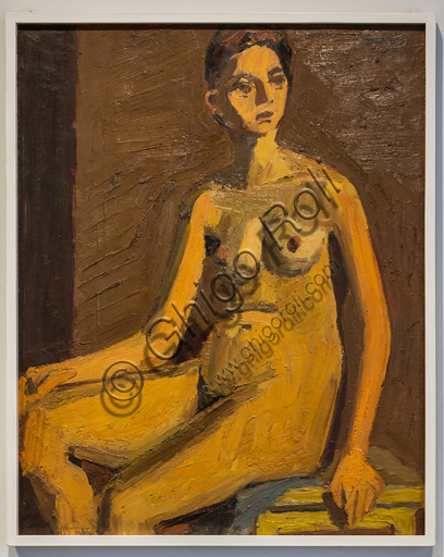 Museo Novecento: "Nudo", di Ennio Morlotti, 1941/2. Olio su tela.