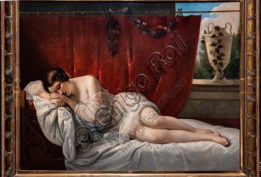 Natale Schiavoni: "The Sleep of Innocence", oil painting, 1841.