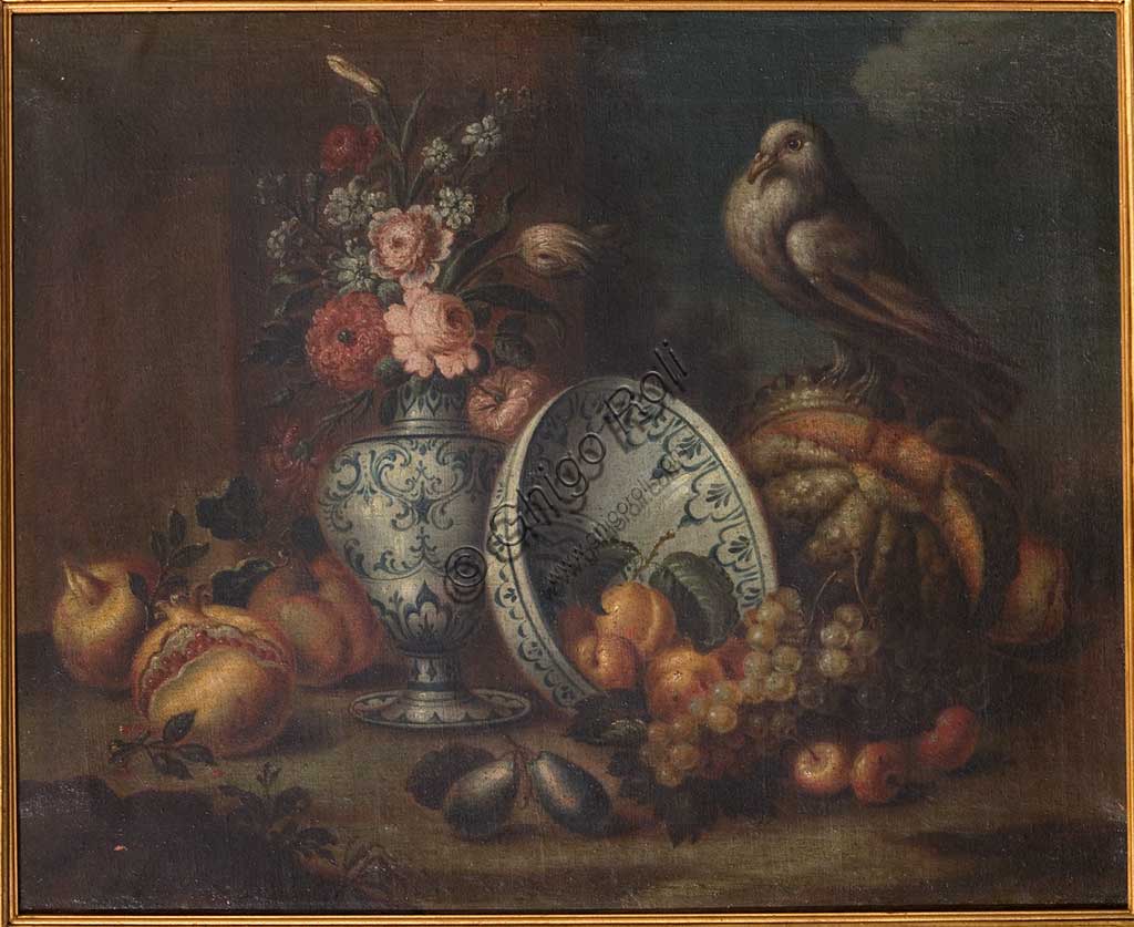   Assicoop - Unipol Collection: Felice Rubbiani (1677-1752), "Still Life", oil on canvas, cm. 64.5 x 78.5.