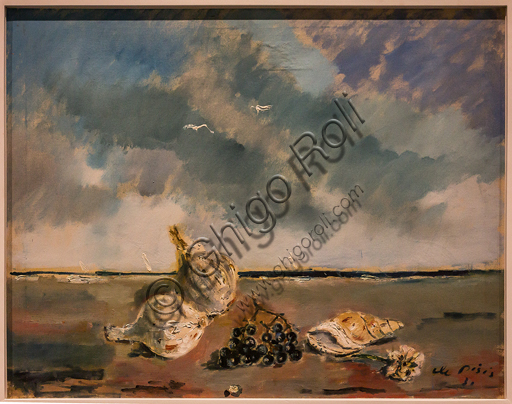 Museo Novecento: "Natura morta con marina", di Filippo De Pisis, 1931. Olio su tela.