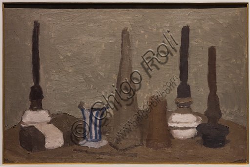 Museo Novecento: "Still Life", by Giorgio Morandi, 1932 - 5. Oil painting on canvas.