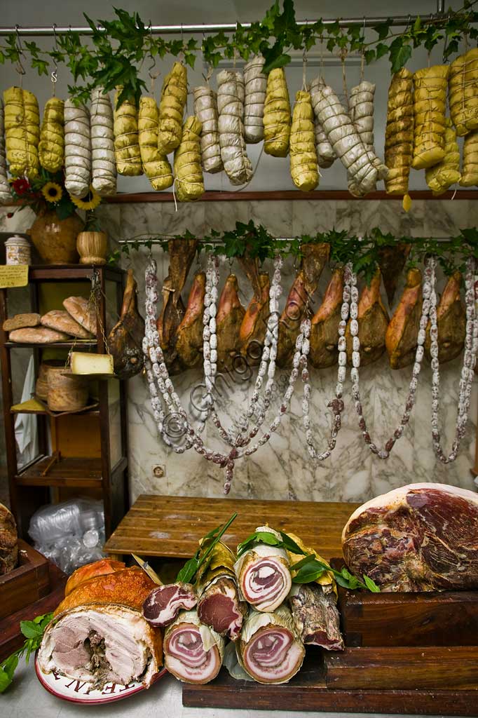 Butcher shop "Tagliavento": a selection of coldcuts.