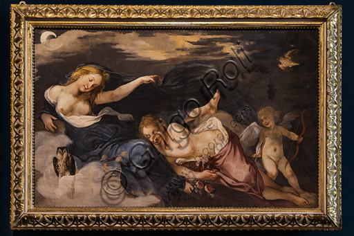  "Night with Dawn (Aurora) and a Putto", by Giovanni Mannozzi known as Giovanni da San Giovanni, 1635, detached fresco.