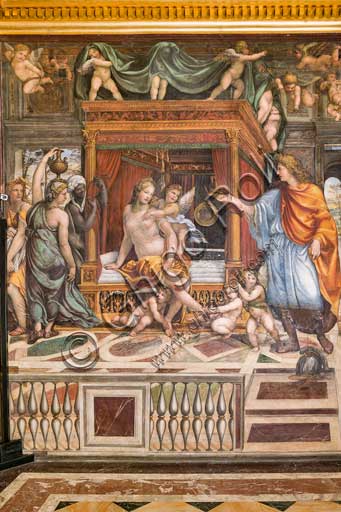 Roma, Villa Farnesina, Stanza di Alessandro (o Stanza delle Nozze Chigi): "Le nozze di Alessandro Magno e Rossane", affresco del Sodoma (Giovanni Antonio de' Bazzi), 1519. Particolare.