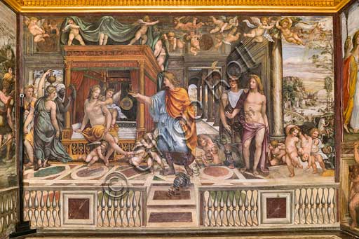 Roma, Villa Farnesina, Stanza di Alessandro (o Stanza delle Nozze Chigi): "Le nozze di Alessandro Magno e Rossane", affresco del Sodoma (Giovanni Antonio de' Bazzi), 1519. 