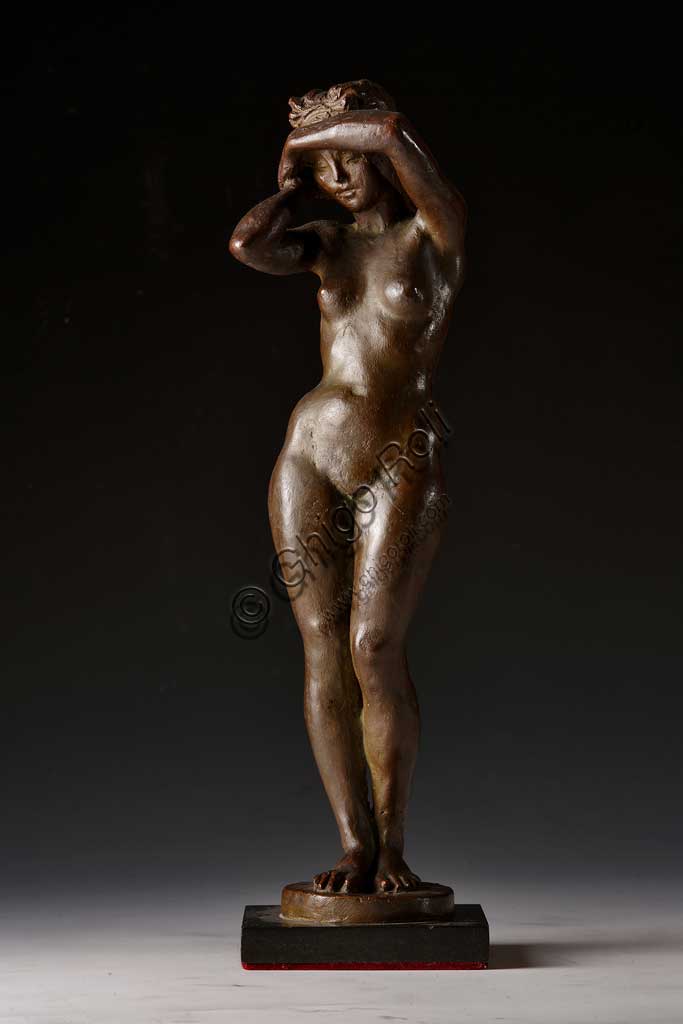 Collezione Assicoop - Unipol: Ivo Soli (1898-1976), "Nudo di donna". Bronzo.