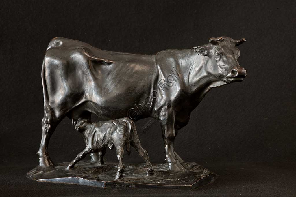 Assicoop - Unipol Collection: Ubaldo Magnavacca (1885 - 1957);  " Nourishment"; bronze, h. cm. 57.