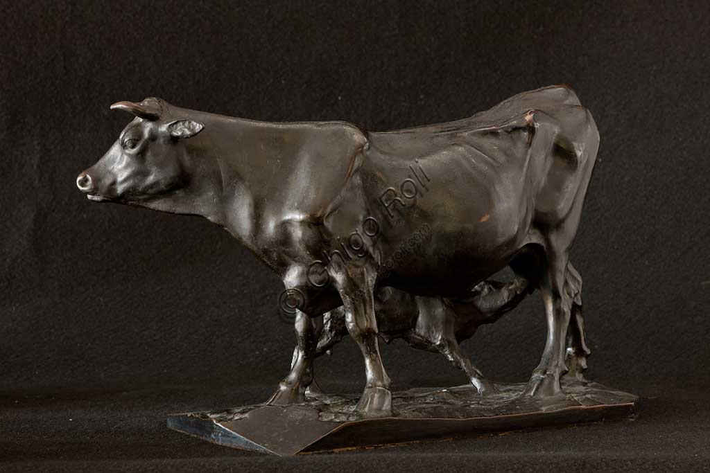 Collezione Assicoop Unipol: Ubaldo Magnavacca (1885 - 1957);  " Il Nutrimento"; bronzo, h. cm. 57.