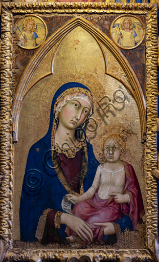  Orvieto, MODO (Museum of the Opera of the  Duomo of Orvieto), central part of a polyptych: Madonna with Child and angels, by Simone Martini, tempera, gold and silver leaf on panel, 1322 - 4.