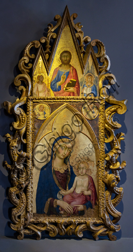  Orvieto, MODO (Museum of the Opera of the  Duomo of Orvieto), central part of a polyptych: Madonna with Child and angels, by Simone Martini, tempera, gold and silver leaf on panel, 1322 - 4.