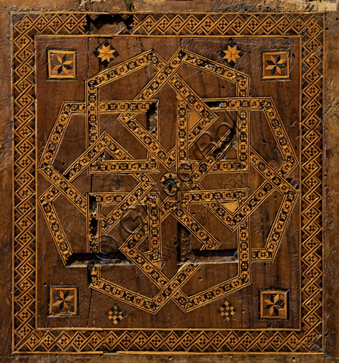 Orvieto, MODO (Museo dell'Opera del Duomo di Orvieto): Leggio e frammenti del coro, di maestri ebanisti senesi, 1330 - 70, legno intagliato e intarsiato. 