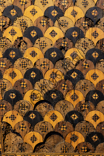  Orvieto, MODO (Museum of the Opera of the  Duomo of Orvieto): Lectern and fragments of the choir, by Siena masters, 1330 - 70, carved and inlaid wood.