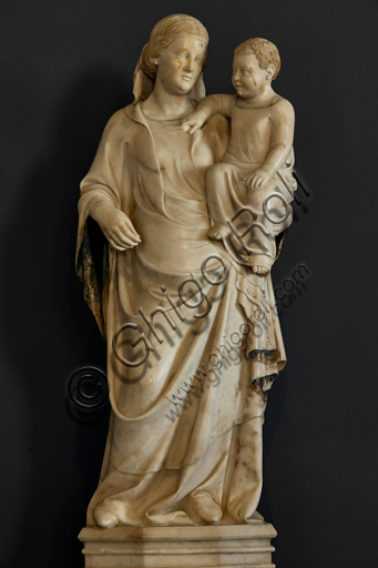 Orvieto, MODO (Museo dell'Opera del Duomo di Orvieto): Madonna con il Bambino, di Nino e Andrea Pisano, 1346-7, marmo, proveniente dal Duomo. 