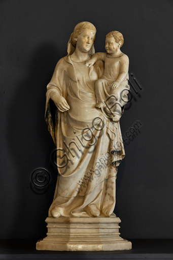  Orvieto, MODO (Museum of the Opera of the  Duomo of Orvieto): Madonna with Child, By NIno and Andrew Pisano, 1346-7, marble, taken from the Cathedral.