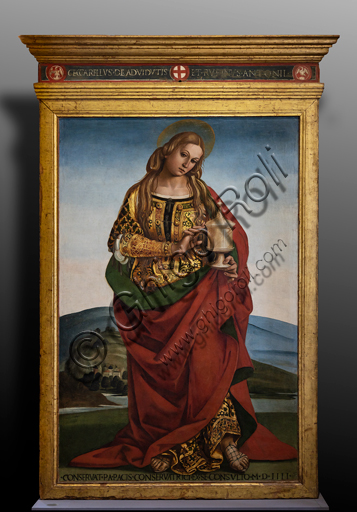  Orvieto, MODO (Museum of the Opera of the  Duomo of Orvieto):  S. Magdalene, by Luca Signorelli, 1501, tempera on panel, from the Chapel of the Magdalene in the Duomo.