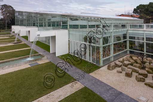   Padova, the Botanical Garden: the big greenhouse of the Garden of Biodiversity.  I